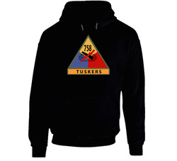 Army - 758th Tank Battalion Ssi W Name Tape Hoodie 38483804