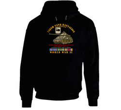 Army - 758th Tank Battalion - Tuskers W Tank Wwii Eu Svc Hoodie 38483808