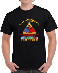 Army - 758th Tank Battalion - Tuskers W Ssi Name Tape Wwii Eu Svc T Shirt 38483814