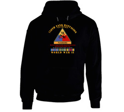 Army - 758th Tank Battalion - Tuskers W Ssi Name Tape Wwii Eu Svc Hoodie 38483816