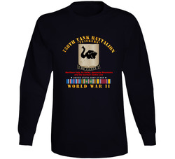 Army - 758th Tank Battalion - Tuskers - Wwii Eu Svc Long Sleeve T Shirt 38483829