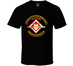 20th Engineer Brigade w SVC Ribbons T Shirt 4933828