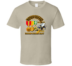 Vietnam Veteran - w Medals - VN - Seabee T Shirt 7949455