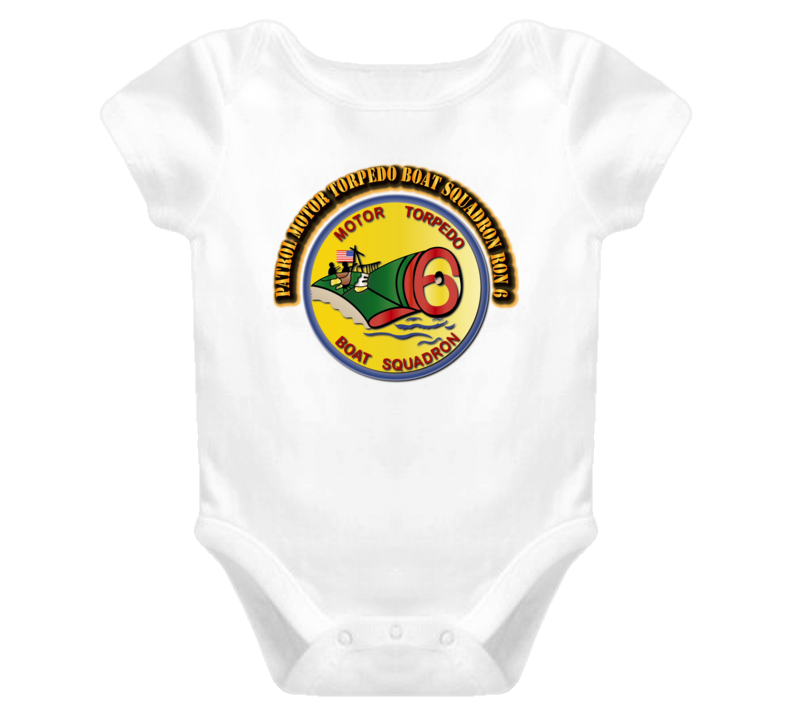 Patrol Motor Torpedo Boat Squadron Ron 6  - With Text Baby One Piece