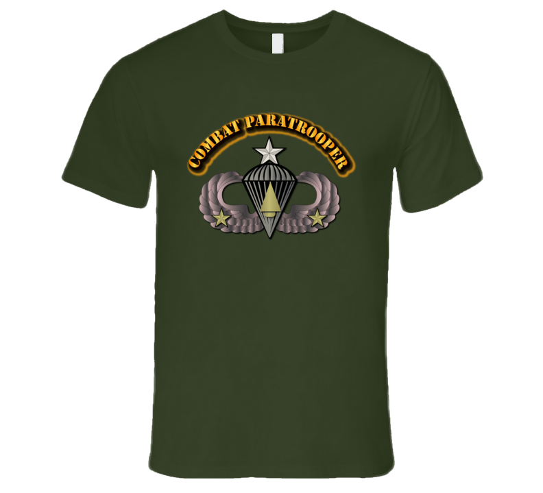 Combat Paratrooper with Text T Shirt