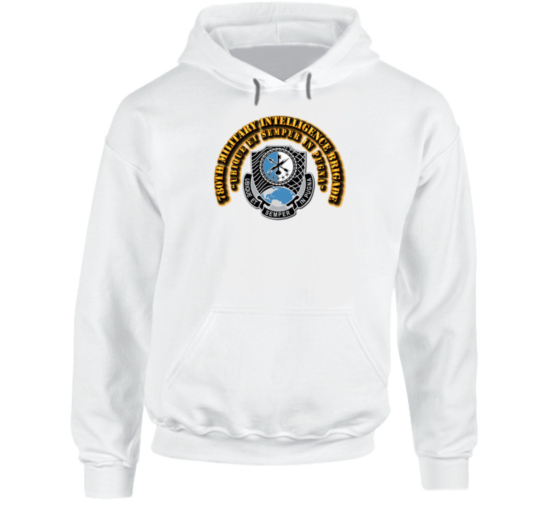 780th Military Intelligence Brigade with Text Hoodie
