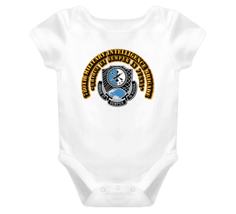 780th Military Intelligence Brigade with Text Baby One Piece