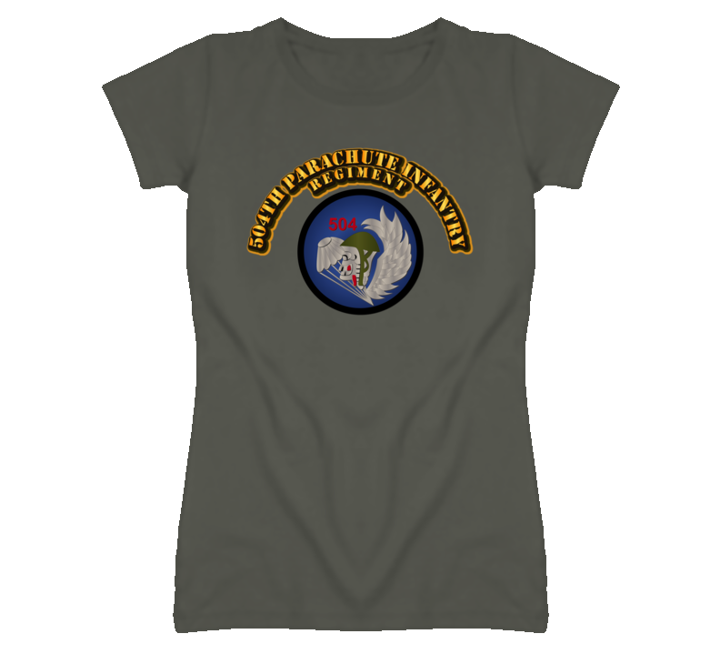 504th Parachute Infantry Regiment with Text T Shirt