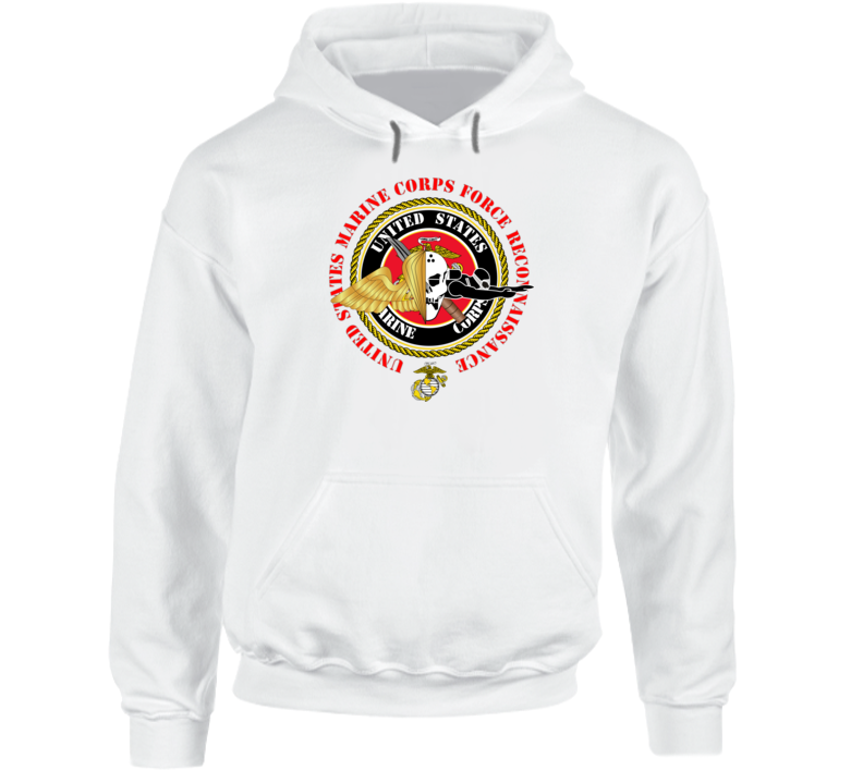 USMC - Force Recon on USMC Seal Hoodie