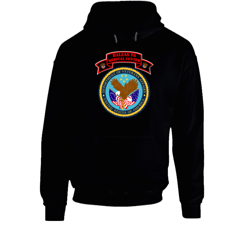 VA - Scroll - Medical Center - Dallas w VA  Hoodie