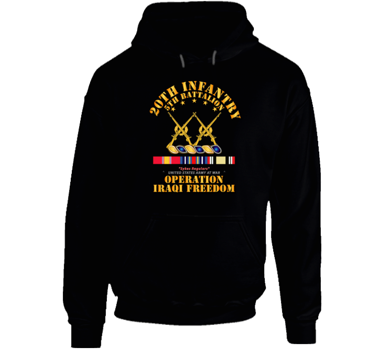 5th Bn - 20th Infantry  - OIF w Svc Ribbons Hoodie