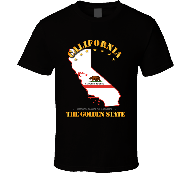 California w Flag - The Golden State T Shirt