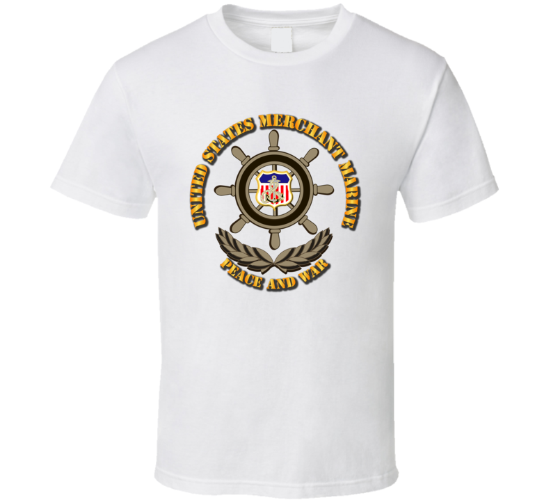 USMM - Peace and War w Color Shield T Shirt