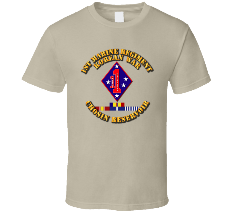 1st Marine Regt - Korea - Chosin w SVC Ribbons T Shirt