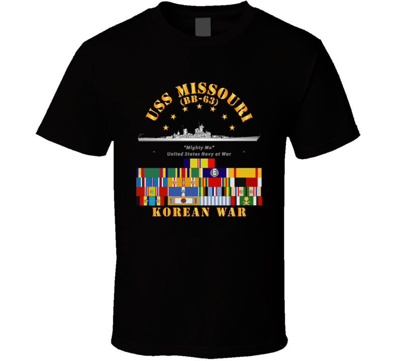 USS Missouri - Korean War w SVC Ribbons T Shirt