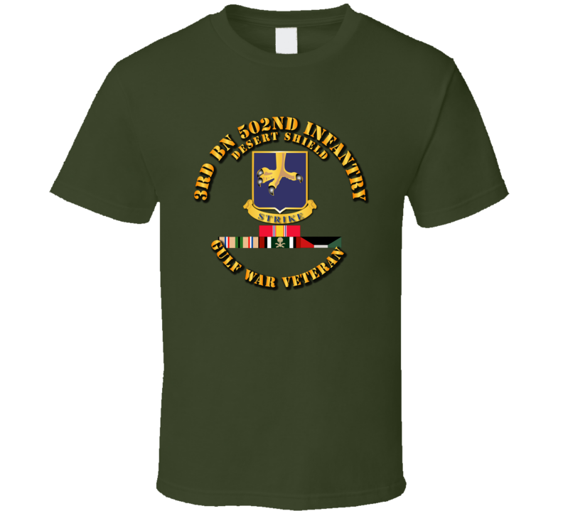 3rd Bn 502nd Infantry - Desert Shield w Svc T Shirt