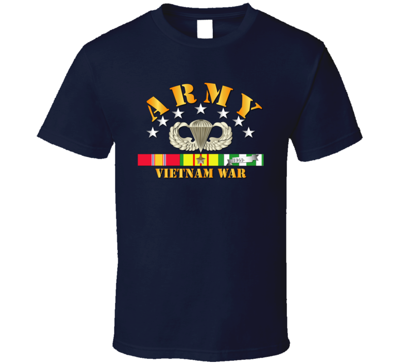 Army -  Vietnam War w SVC Ribbons w Abn T Shirt