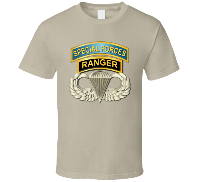 Airborne Badge - Ranger - SF Tabs T Shirt