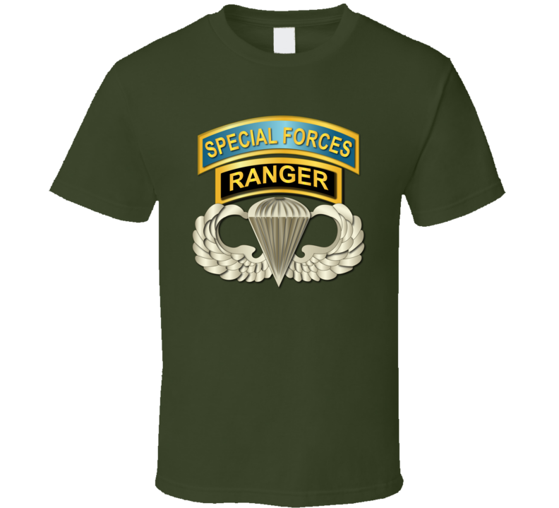 Airborne Badge - Ranger - SF Tabs T Shirt