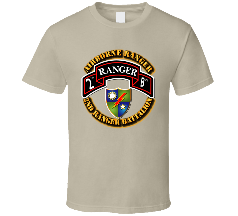 2nd Ranger Battalion - Airborne Ranger T Shirt