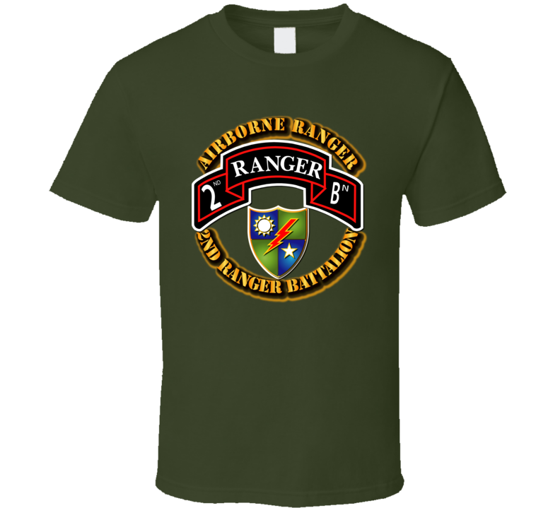 2nd Ranger Battalion - Airborne Ranger T Shirt