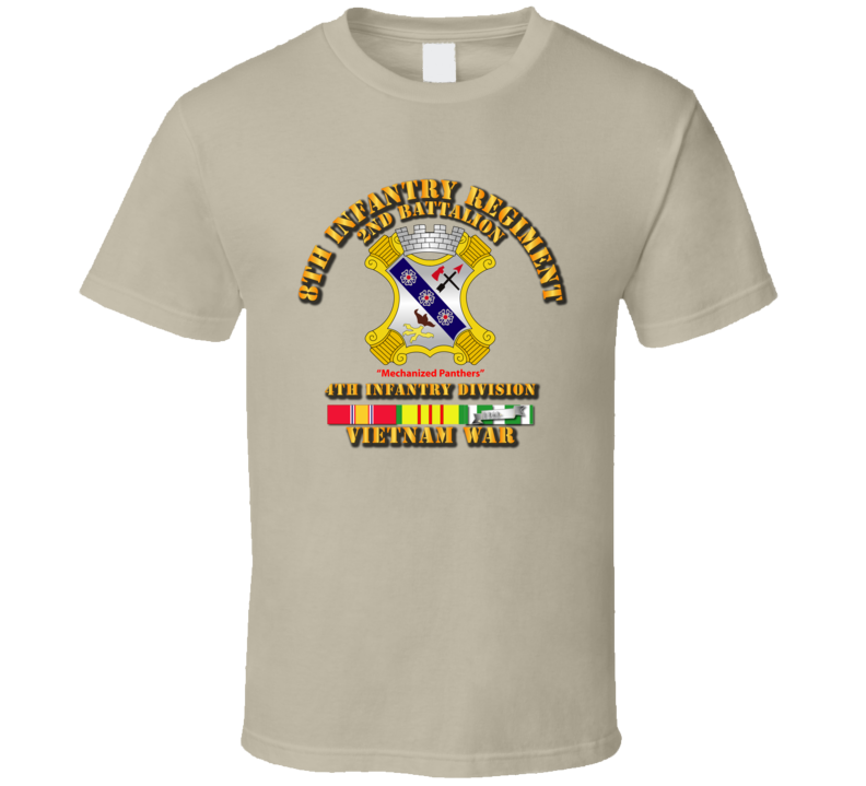 2nd Bn 8th Inf w VN Svc Ribbons T Shirt