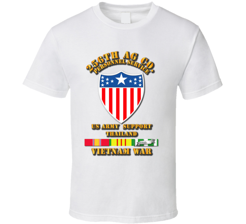 256th AG Co w VN Svc Ribbons T Shirt