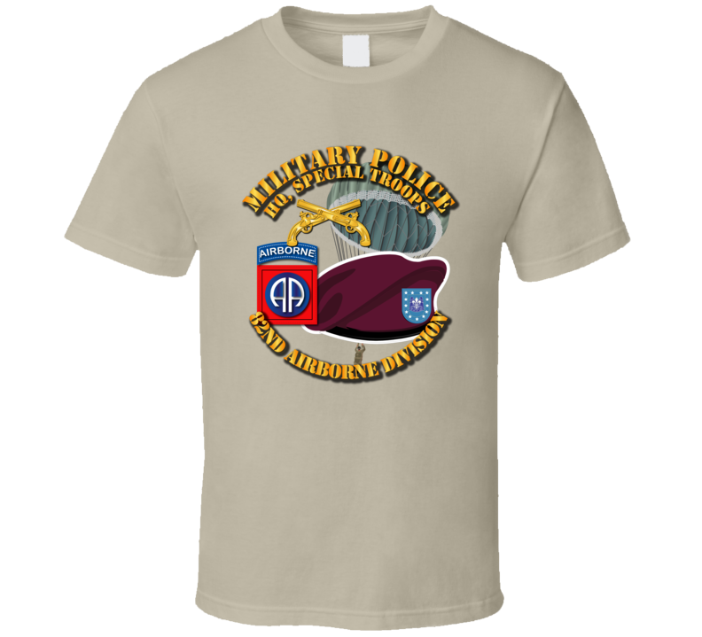 MP - 82nd Airborne Div - Beret - Maroon T Shirt