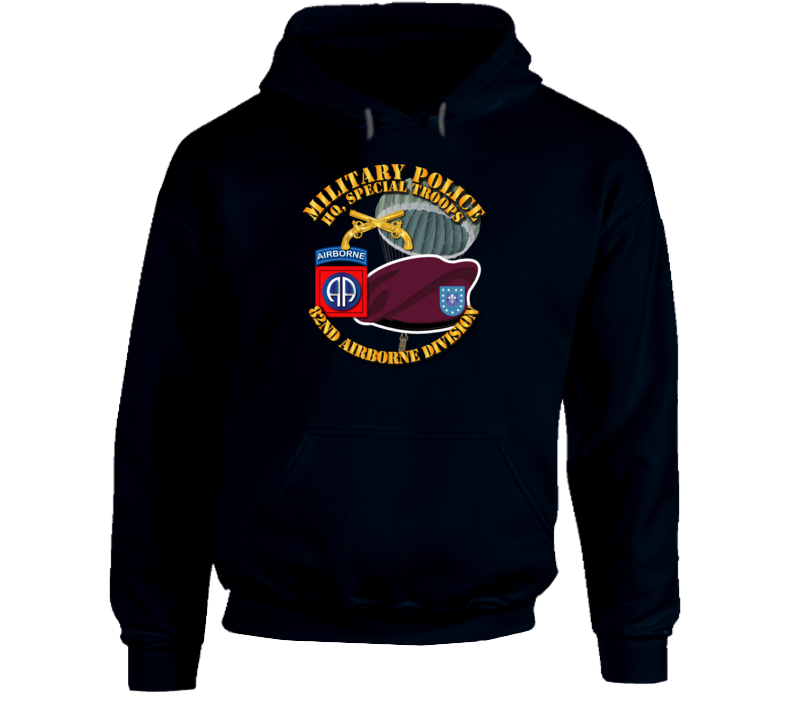 MP - 82nd Airborne Div - Beret - Maroon Hoodie