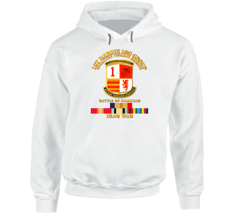 1st Marine Logistics Group  w Iraq Svc - Fallujah Hoodie