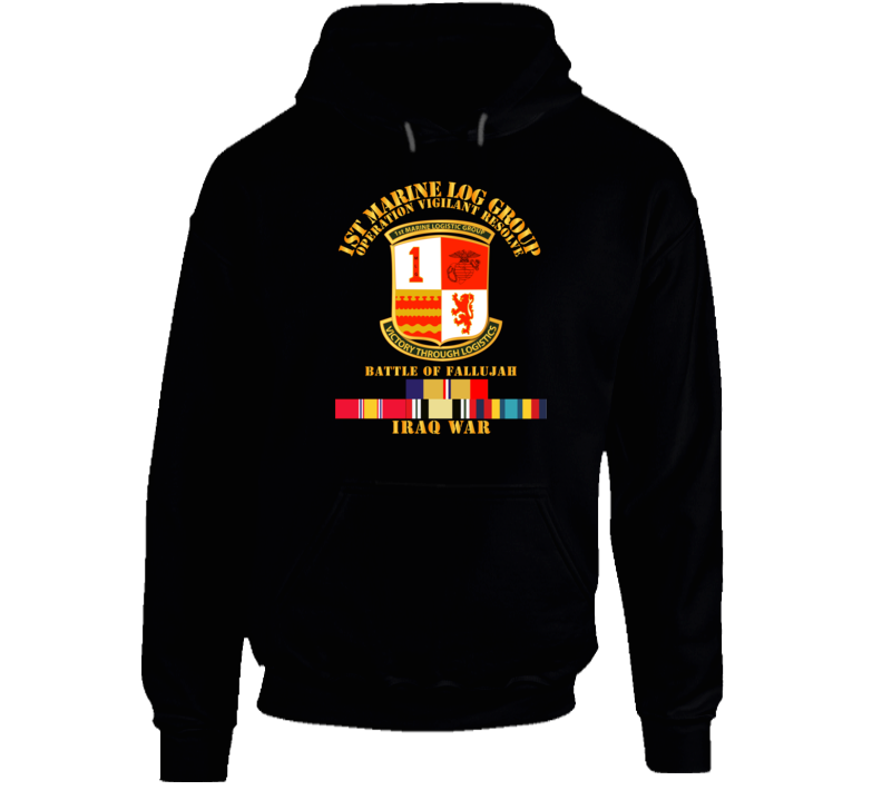 1st Marine Logistics Group  w Iraq Svc - Fallujah Hoodie