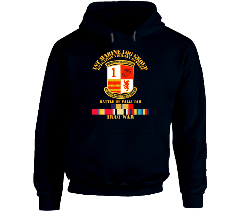 1st Marine Logistics Group  w Iraq Svc - Fallujah Hoodie