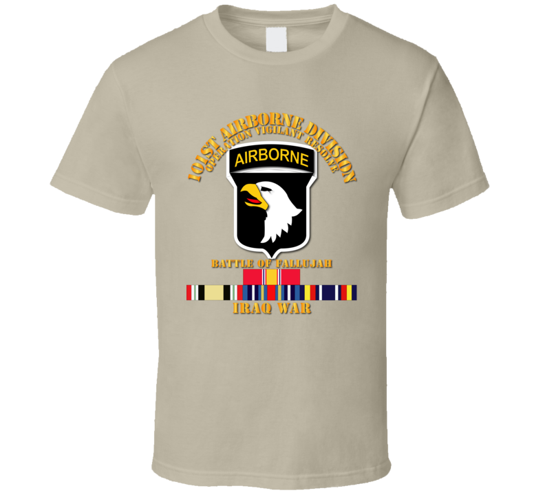 101st Airborne Div  w Iraq Svc - Fallujah T Shirt