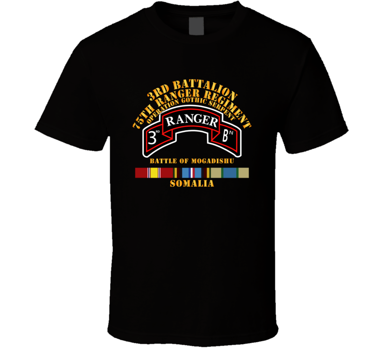 3Bn 75th Rangr Rgt  w Svc - Mogadishu T Shirt