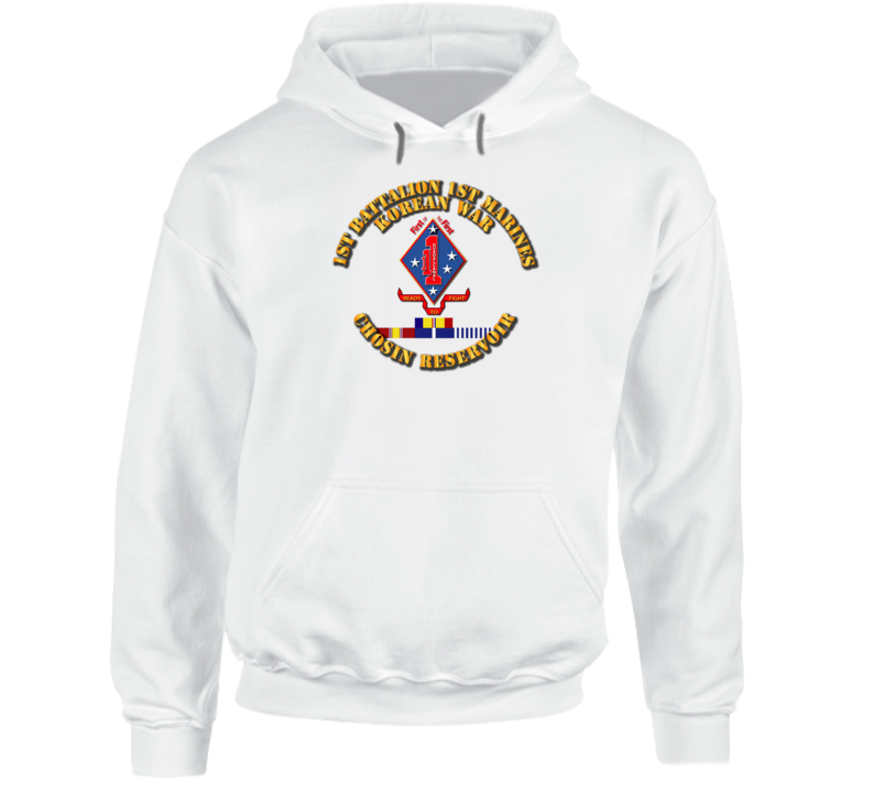 1st Bn 1st Marines - Korea - Chosin w SVC Ribbons Hoodie