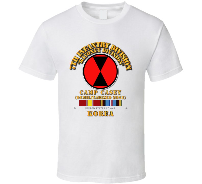 7th Infantry Division - Korea - Cp Casey w SVC T Shirt