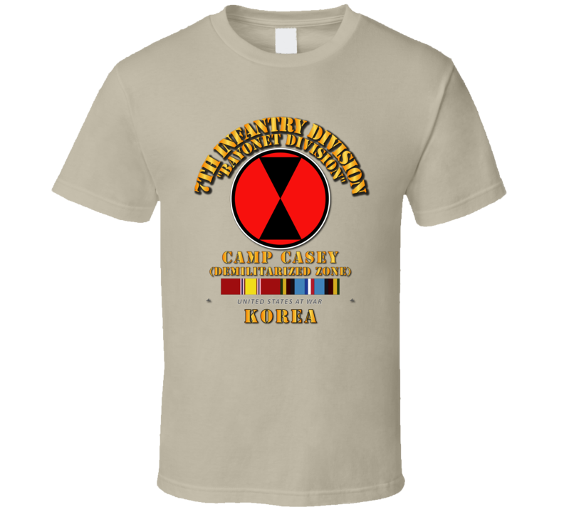 7th Infantry Division - Korea - Cp Casey w SVC T Shirt