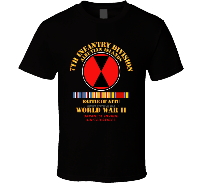 7th ID - Battle of Attu w SVC T Shirt