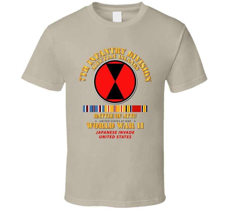 7th ID - Battle of Attu w SVC T Shirt