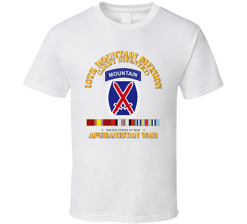 10th Mtn Div - Afghanistan War T Shirt