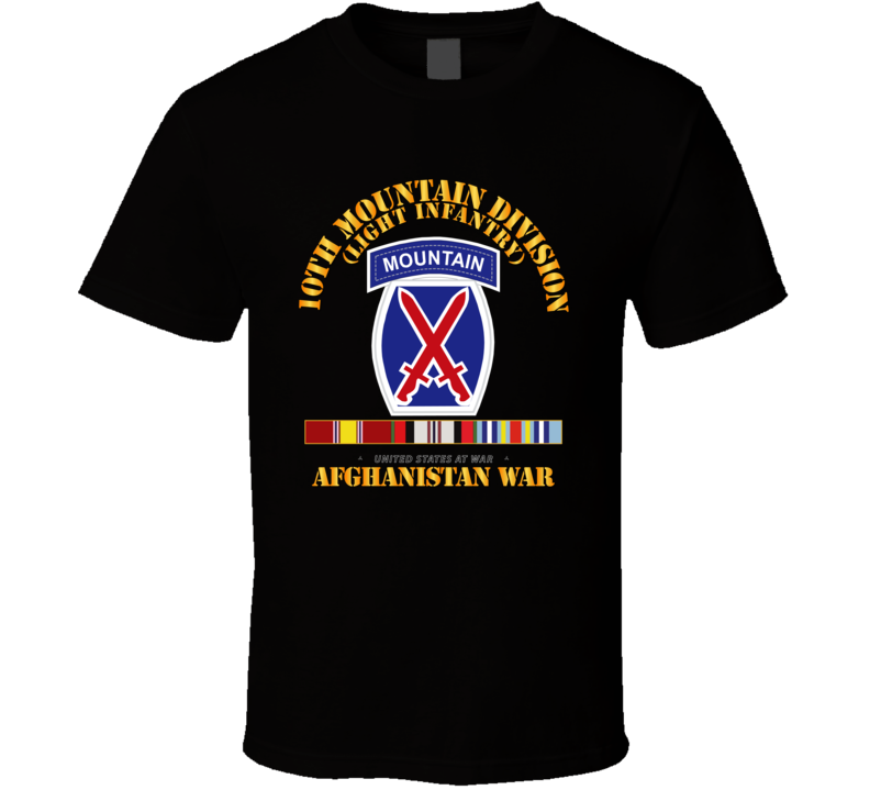 10th Mtn Div - Afghanistan War T Shirt