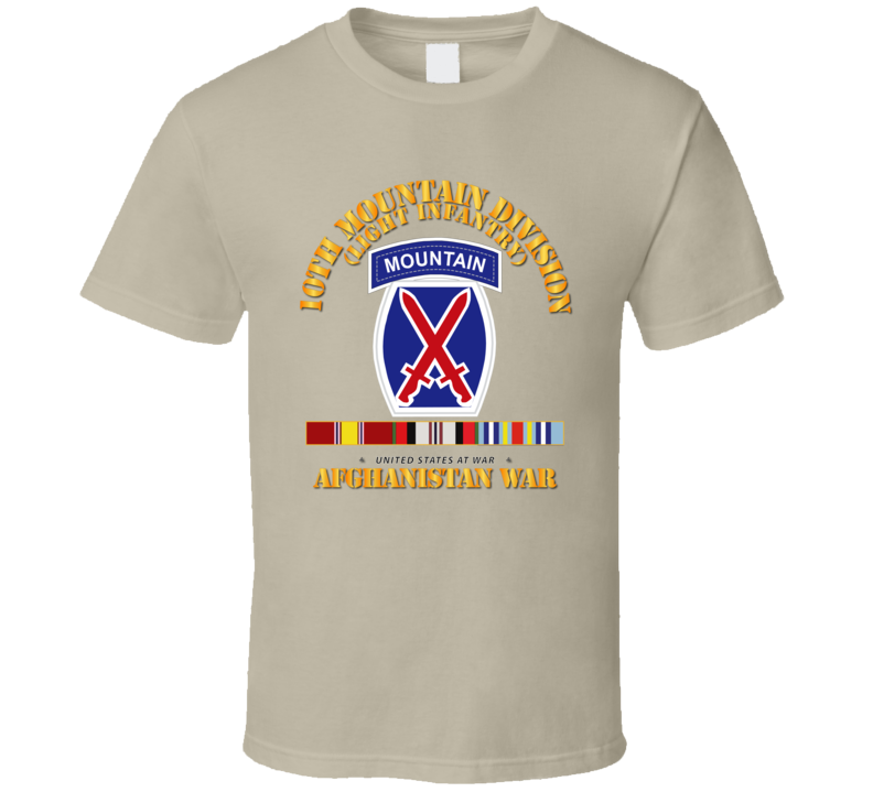 10th Mtn Div - Afghanistan War T Shirt