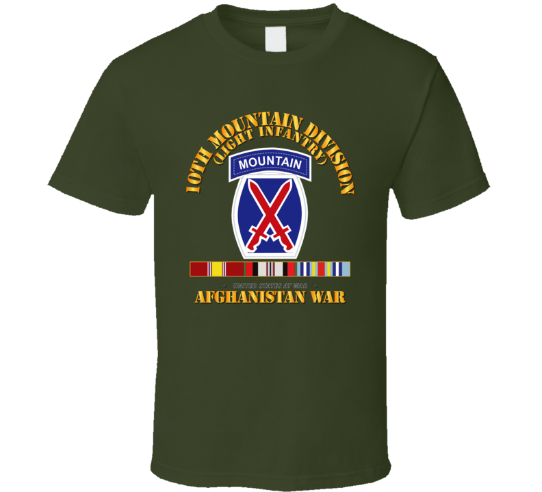 10th Mtn Div - Afghanistan War T Shirt