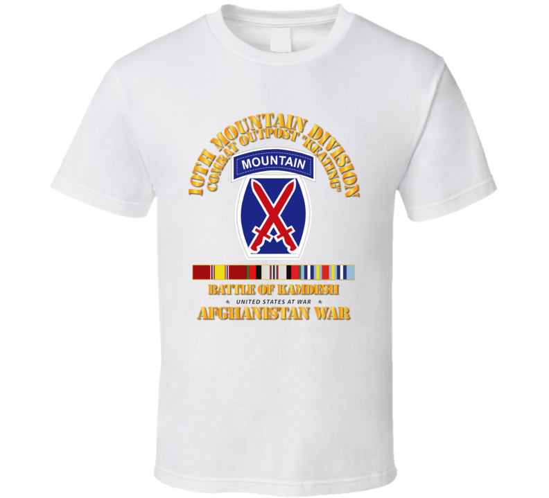 10th Mtn Div - Afghan - COP Keating T Shirt