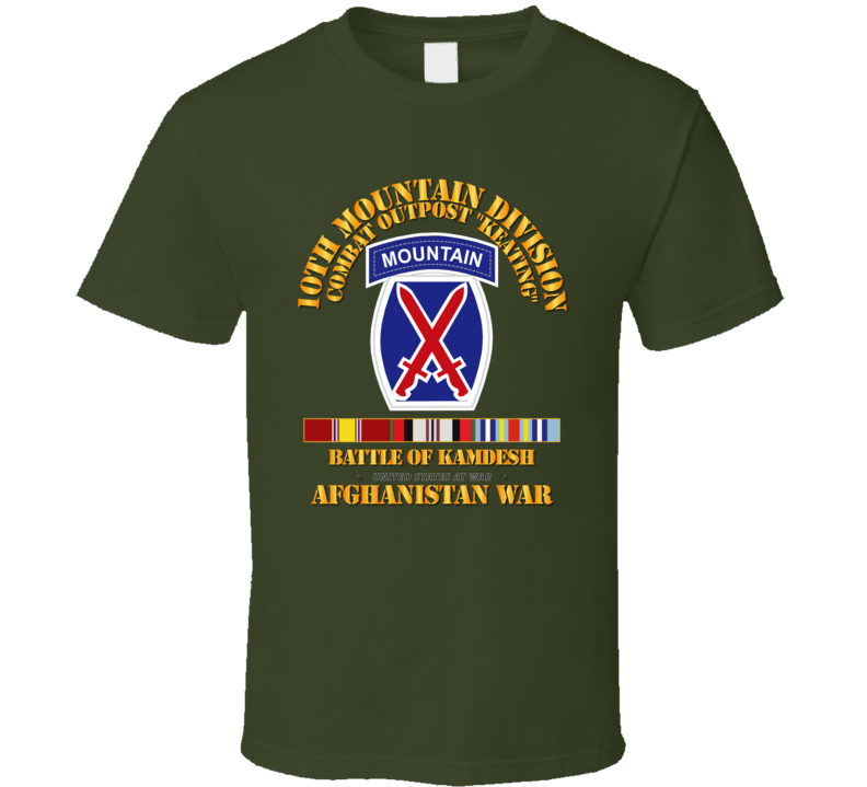 10th Mtn Div - Afghan - COP Keating T Shirt
