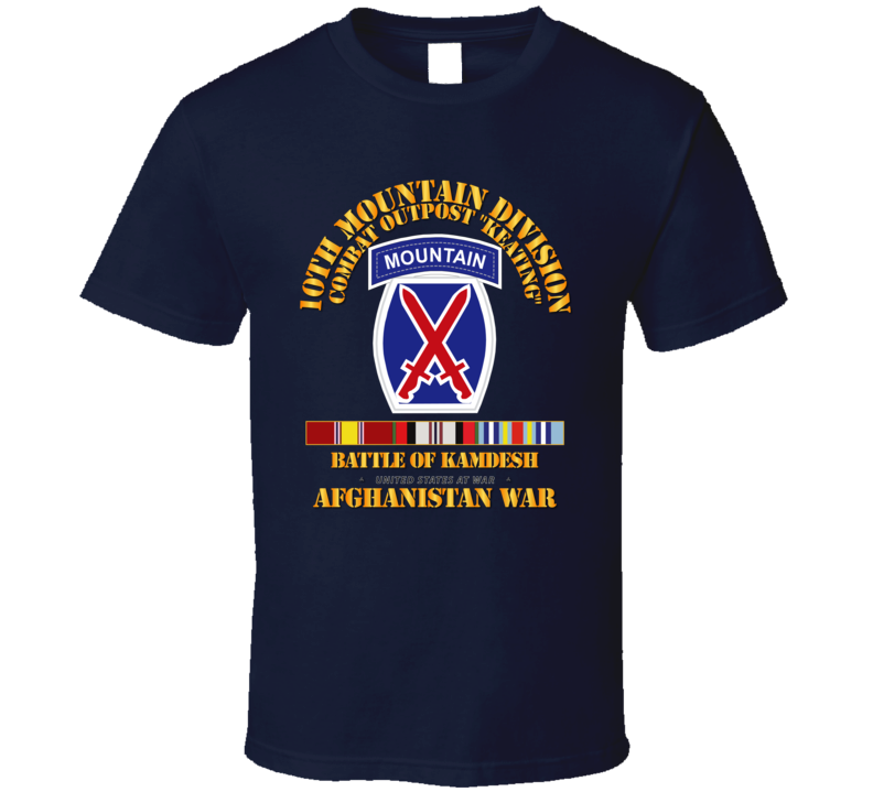 10th Mtn Div - Afghan - COP Keating T Shirt