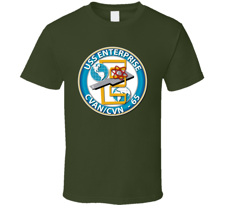 USS Enterprise - CVN-65 Seal - Radial T Shirt