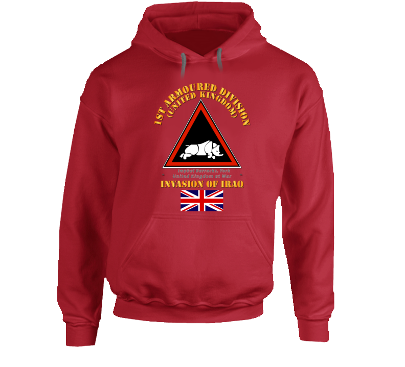 UK - 1st Armoured Division - Iraq Invasion Hoodie