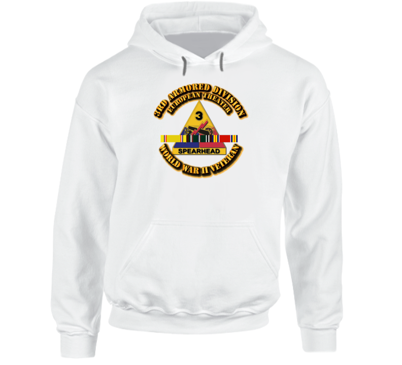DUI - 3rd Armored Division - Europe - WWII Hoodie