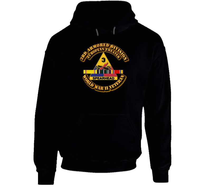 DUI - 3rd Armored Division - Europe - WWII Hoodie